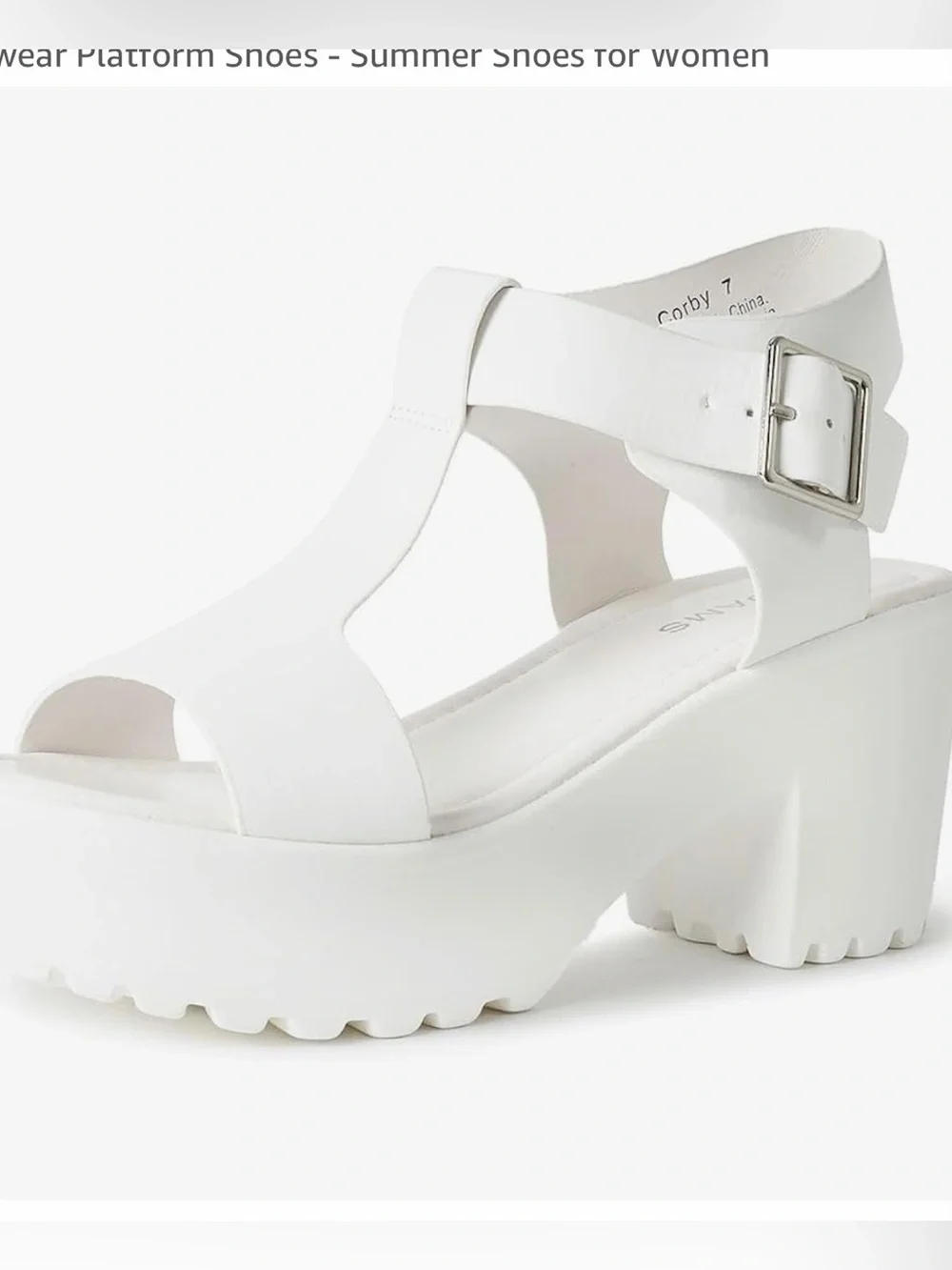 White Platform Sandals BNWOT